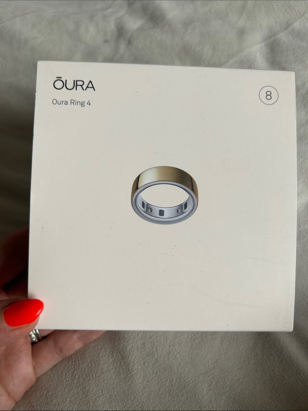Oura Ring 4 - Gold Smart Ring (Size 8)
